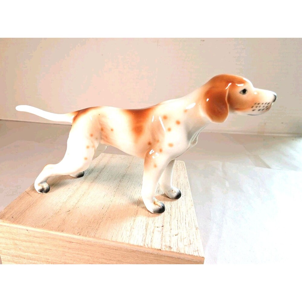 Vintage English Pointer Japan Porcelain Dog Figurine C 1950s 5.6"